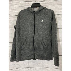Adidas Grey Space Dye Zip Up Hoodie Jacket Size M
